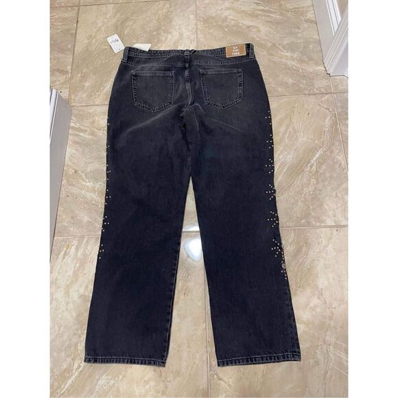 Free People Cooper Studded Low-Rise Boyfriend Jeans Size 32 - Picture 6 of 8